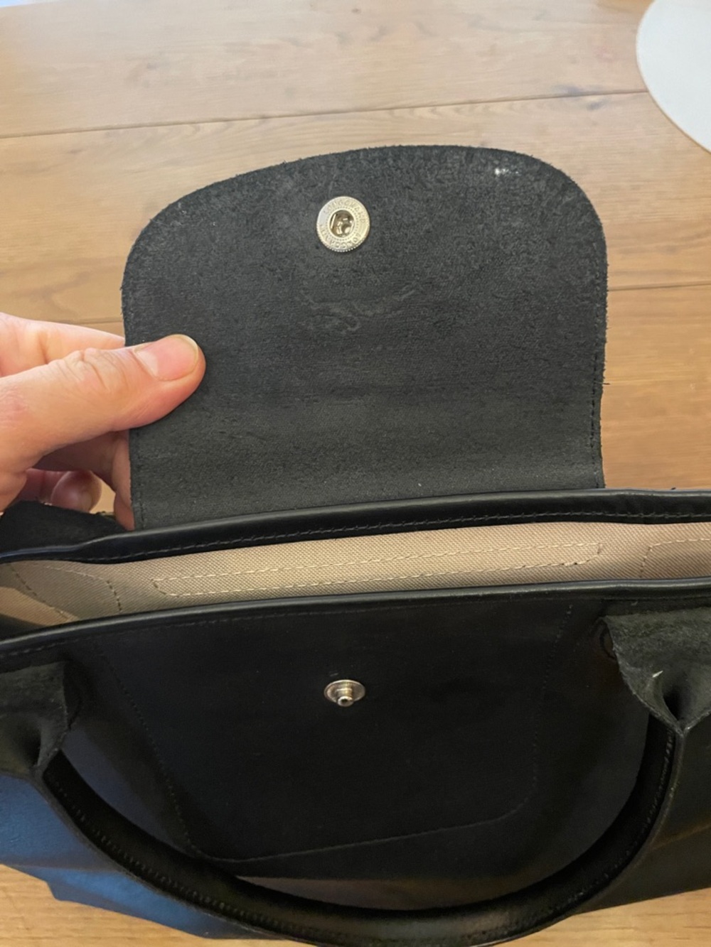 Longchamp Classic Black Leather Tote Bag - Picture 7 of 16